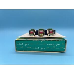 Stella & Dot Moxie Gem Multi Color Cuff Bracelet